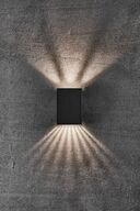 6 stk. Nordlux fold 15 udendørs væglampe i sort(ubrugt)