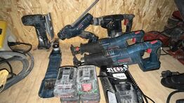 6 stk. Værktøj bl.a. Multicutter, Borehammer, Bajonetsav BOSCH