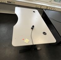 Hæve/sænkebord, hvid.