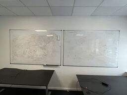 Fire whiteboards, assorterede.