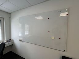 Stor glastavle, hvid. 