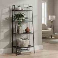 Stigereol i metal med 4 hylder Brun 