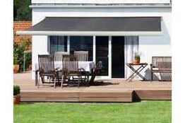 Debel Sigma markise med motor 350x300 cm hvid med grå dug