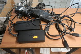 2 stk. docking station DELL D6000S med 2 stk. hdmi kabler
