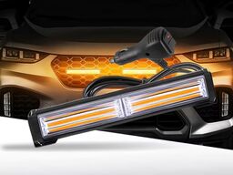 2 sæt. Orange advarselsblink.