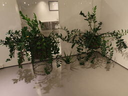 2 stk. planter på piedestal