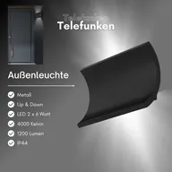 3 stk. telefunken udendørslampe led up and down(ubrugt)
