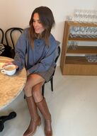 70s Inspired Long Shafted Leather Boot ANGULUS Str.: 36