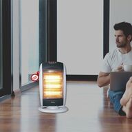 4 stk. softsail oscillerende halogenvarmer 400-800-1200w(ubrugt)