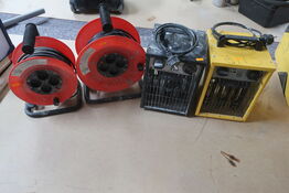 2 stk. kabeltromler & 2 stk. 2kW varmeblæsere