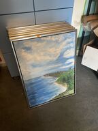 7 stk. Malerier af LÆRKESEN