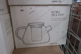 6 stk. PAPER & TEA Sumo Tea Pot - Glasbryggekande med si