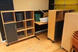 3 stk. reoler/skabe BONDO, KINNARPS m.m.