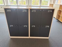 To lockers med hver fire rum 
