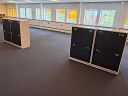 Fire lockers med hver fire rum 