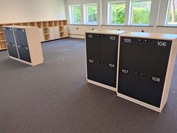 Fire lockers med hver fire rum 