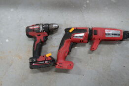 2 stk. akku håndværktøj MILWAUKEE M18 FSG, M18 CBEB