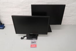 2 stk. Computerskærme, Lenovo & Samsung