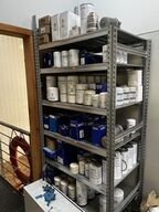 1 fag lagerreol med div. Filtre