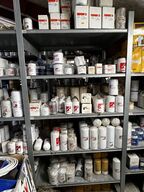 1 fag lagerreol med div. Filtre