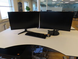 2 stk. 27" monitorer, Acer og Samsung, tastatur og mus