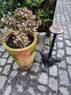 Krukke m. plante & fod til bord etc.