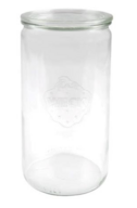 24 stk. Patentglas 157 cl u/låg Diam 100 mm Weck