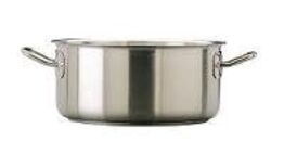3 stk. Gryde lav 5 ltr diam 240 mm til induktion, el og gas