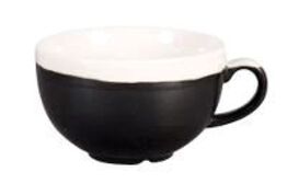 12 stk. Cappuccino kop sort 22,7 cl Monochrome Churchill