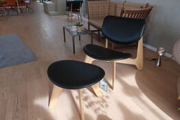 Loungestol med skammel TOM DIXON Slab 