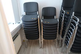 18 stk. stabelstole ISO CHROME - Anthracite C-38