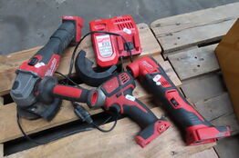 3 stk. elværktøj MILWAUKEE 