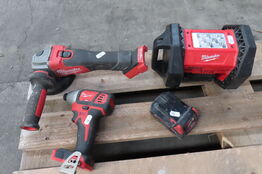 3 stk. elværktøj MILWAUKEE 