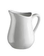 6 stk. Flødekande hvid 12 cl H80mm porcelæn 