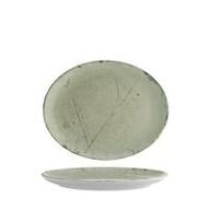 12 stk. Tallerken coupe oval grøn B200 x D162 mm Stone