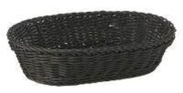 12 stk. Brødkurv plast sort B320 x D230 x H70 mm Oval