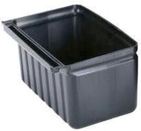 7 stk. Cambro spand til afrydningsvogn, 9,5 ltr BC340KD sort Cambro
