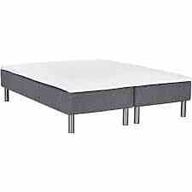 Nordisk Fjer Boxseng med topmadras og stålben 160x200 cm 