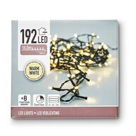 3 pk. Batterilyskæde ude & inde 192 LED lys