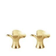 Georg Jensen Bloom lysestage 2 stk. forgyldt