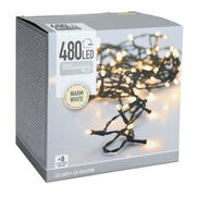 2 pk. LED lyskæde ude & inde 36 meter 480 LED lys varm hvid