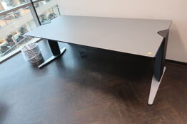 El. hæve/sænke skrivebord med sidebord og skuffemodul