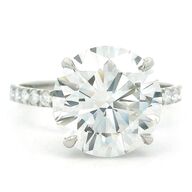 Platinring med stor 5,28 ct. laboratorieskabt diamant. IGI