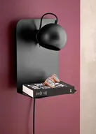 Frandsen ball væg lampe m. usb til opladning sort metal(ubrugt)