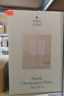 4 stk RIPPLE CHAMPAGNE FLUTES FERM LIVING