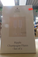 4 stk RIPPLE CHAMPAGNE FLUTES FERM LIVING