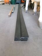 48,6 m brædder, sortmalede 15 x 95 mm