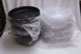 Ca. 100 stk. runde emballage med låg Ø 38