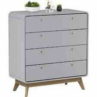Caitlin kommode med fire skuffer - grå