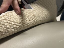 Ege gulvtæppe Quadro hvid/lys beige 7,31 m2